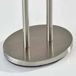 Kirkland's Home Brushed Steel Double-Bulb Oval Floor Lamp- Floor Lamps