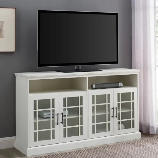 Kirkland's Home Brushed Window Pane Tv Stand- Tv Stands & Media Consoles