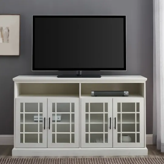 Kirkland's Home Brushed Window Pane Tv Stand- Tv Stands & Media Consoles