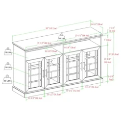Kirkland's Home Brushed Window Pane Tv Stand- Tv Stands & Media Consoles