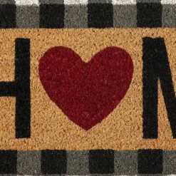 Kirkland's Home Buffalo Check And Heart Home Doormat- Doormats