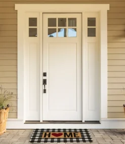 Kirkland's Home Buffalo Check And Heart Home Doormat- Doormats