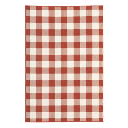 Kirkland's Home Buffalo Check Outdoor Area Rug, 5X7- Outdoor Rugs