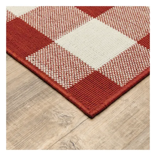 Kirkland's Home Buffalo Check Outdoor Area Rug, 5X7- Outdoor Rugs