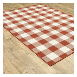 Kirkland's Home Buffalo Check Outdoor Area Rug, 5X7- Outdoor Rugs