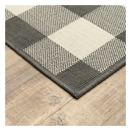 Kirkland's Home Buffalo Check Outdoor Area Rug, 3X5- Outdoor Rugs