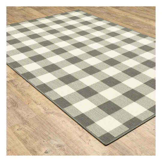 Kirkland's Home Buffalo Check Outdoor Area Rug, 3X5- Outdoor Rugs