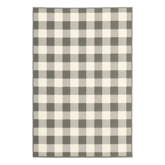 Kirkland's Home Buffalo Check Outdoor Area Rug, 8X13- Outdoor Rugs
