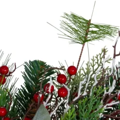 Kirkland's Home Buffalo Check Plaid Ribbon Holiday Wreath- Wreaths