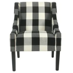 Kirkland's Home Buffalo Check Swoop Accent Chair- Accent Chairs