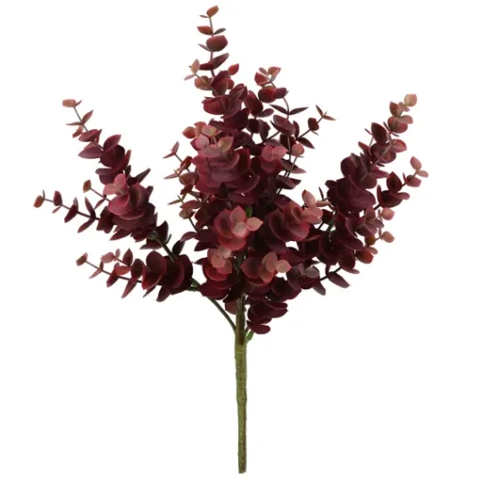 Kirkland's Home Burgundy Jade Leaf Sprays, Set Of 4- Stems & Bouquets
