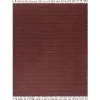 Kirkland's Home Burgundy Modern Striped Throw- Blankets & Throws