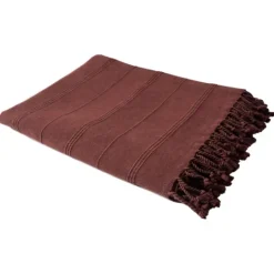 Kirkland's Home Burgundy Modern Striped Throw- Blankets & Throws