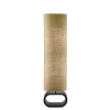 Kirkland's Home Burlap Shade Black Oval Base Daniel Floor Lamp- Floor Lamps