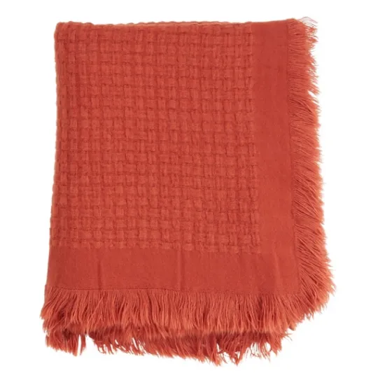 Kirkland's Home Burnt Waffle Weave Throw Blanket- Blankets & Throws
