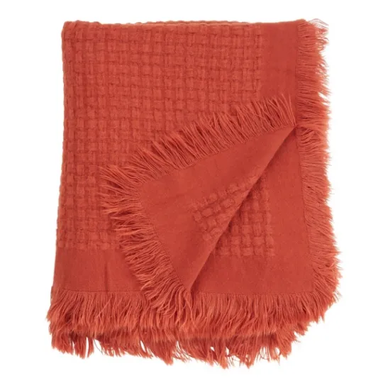 Kirkland's Home Burnt Waffle Weave Throw Blanket- Blankets & Throws