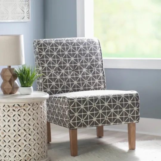 Kirkland's Home Burst Patterned Slipper Accent Chair- Accent Chairs