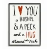 Kirkland's Home Bushel Peck & Hug Framed Giclee Canvas Art- Wall Quotes & Signs