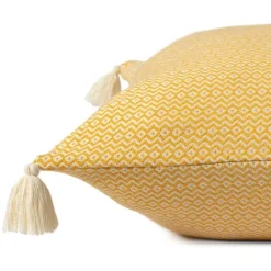 Kirkland's Home Buttercup Chevron Organic Cotton Throw Pillow- Pillows