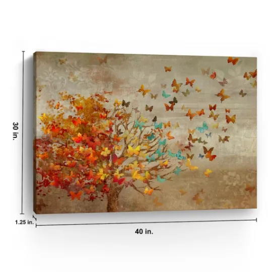 Kirkland's Home Butterfly Tree Giclee Canvas Art Print, 40X30 In.- Canvas Art