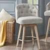 Kirkland's Home Button Tufted Back Swivel Counter Stool- Bar Stools & Counter Height Stools