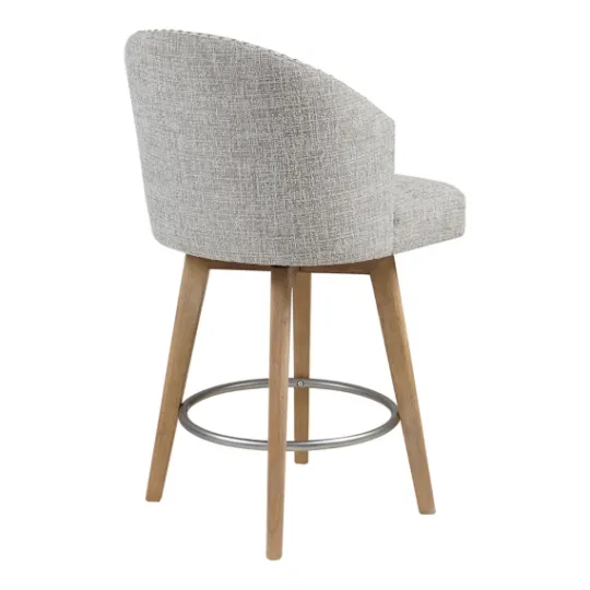Kirkland's Home Button Tufted Back Swivel Counter Stool- Bar Stools & Counter Height Stools