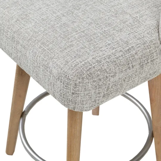 Kirkland's Home Button Tufted Back Swivel Counter Stool- Bar Stools & Counter Height Stools