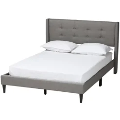 Kirkland's Home Button Tufted Headboard Full Platform Bed- Beds & Headboards
