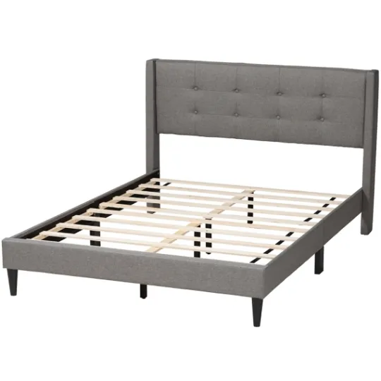 Kirkland's Home Button Tufted Headboard Full Platform Bed- Beds & Headboards
