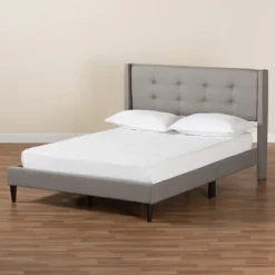 Kirkland's Home Button Tufted Headboard Full Platform Bed- Beds & Headboards