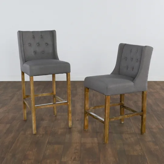 Kirkland's Home Button Tufted Kia Counter Stool- Bar Stools & Counter Height Stools