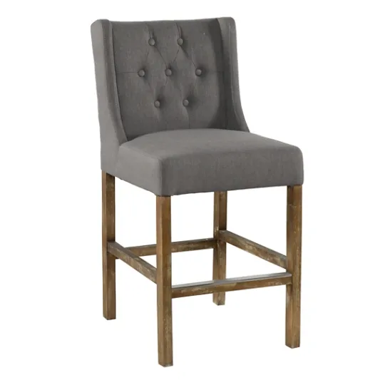 Kirkland's Home Button Tufted Kia Counter Stool- Bar Stools & Counter Height Stools