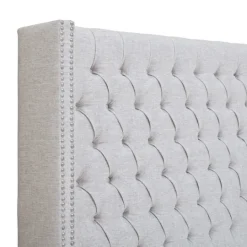 Kirkland's Home Button Tufted Nailhead Trim Queen Headboard- Beds & Headboards