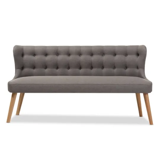 Kirkland's Home Button Tufted Splayed Settee- Sofas & Loveseats