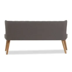 Kirkland's Home Button Tufted Splayed Settee- Sofas & Loveseats