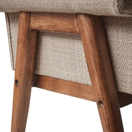 Kirkland's Home Button Tufted Wood Bench- Benches & Ottomans