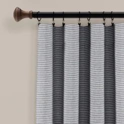 Kirkland's Home Buttons And Stripes Curtain Panel Set, 84 In.- Curtains & Drapes