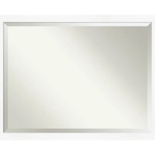Kirkland's Home Cabinet White Narrow Frame Beveled Mirror- Decorative Mirrors
