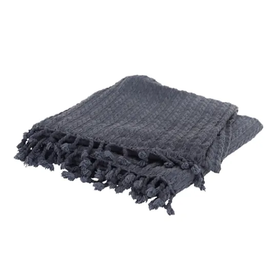 Kirkland's Home Cable Knit Tassel Throw- Blankets & Throws