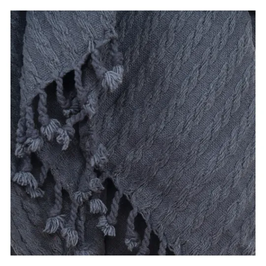 Kirkland's Home Cable Knit Tassel Throw- Blankets & Throws