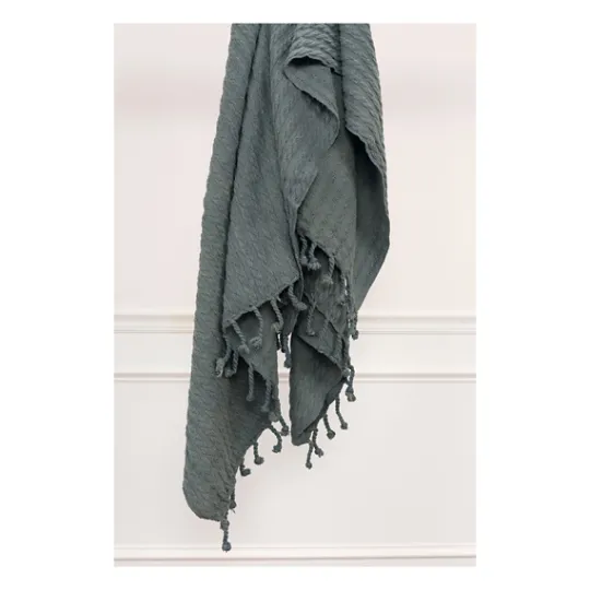 Kirkland's Home Cable Knit Tassel Throw- Blankets & Throws