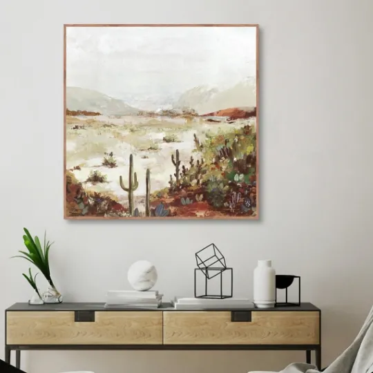 Kirkland's Home Cactus Canyon Western Framed Canvas Art- Framed Art
