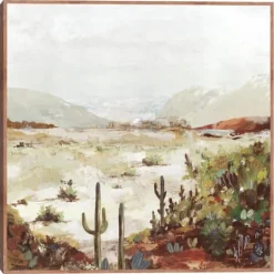 Kirkland's Home Cactus Canyon Western Framed Canvas Art- Framed Art