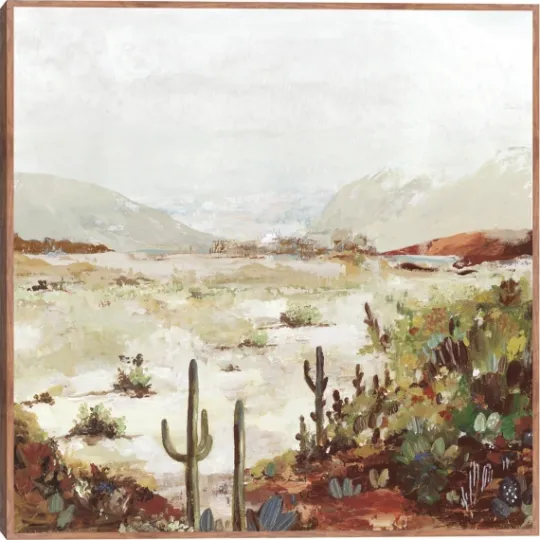 Kirkland's Home Cactus Canyon Western Framed Canvas Art- Framed Art