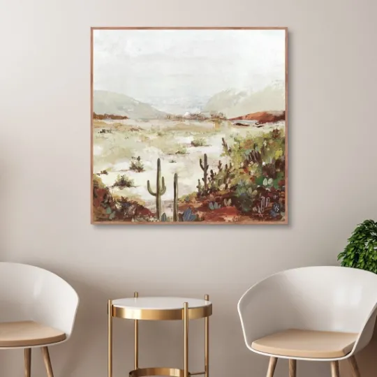 Kirkland's Home Cactus Canyon Western Framed Canvas Art- Framed Art