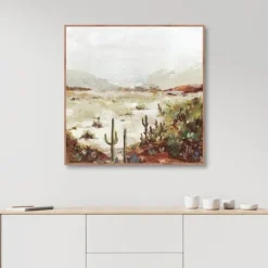 Kirkland's Home Cactus Canyon Western Framed Canvas Art- Framed Art