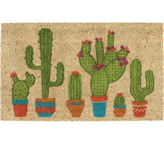 Kirkland's Home Cactus Family Coir Doormat- Doormats