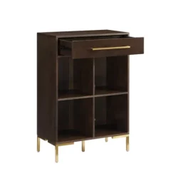 Kirkland's Home Cadence Gold Record Storage Bookcase- Bookshelves