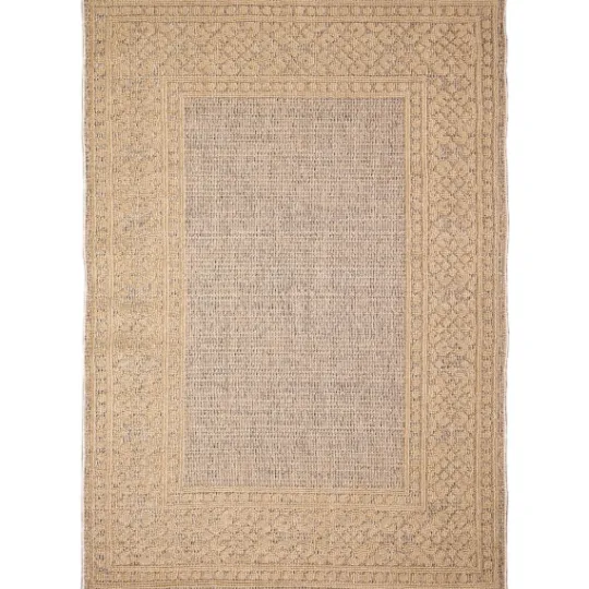 Kirkland's Home Camel Leopard Border Outdoor Area Rug, 5X7- Outdoor Rugs