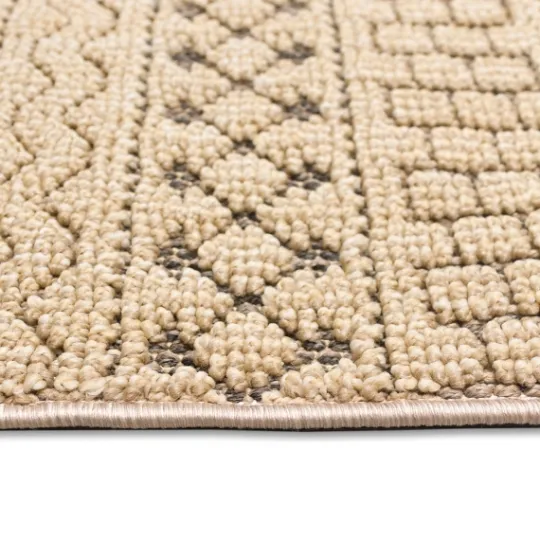 Kirkland's Home Camel Linear Sundry Outdoor Area Rug, 6X9- Outdoor Rugs